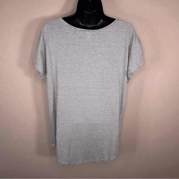 XL Alternative Apparel Black White Stripes Casual Preppy Stretch - Picture 5 of 10